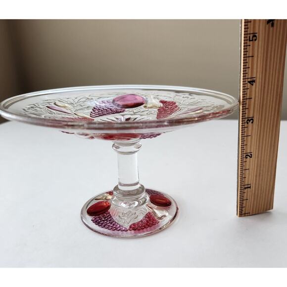 Westmoreland Glass Della Robbia Mint Compote Tidbit Tray Cake Plate 1928-1940 - Picture 7 of 11